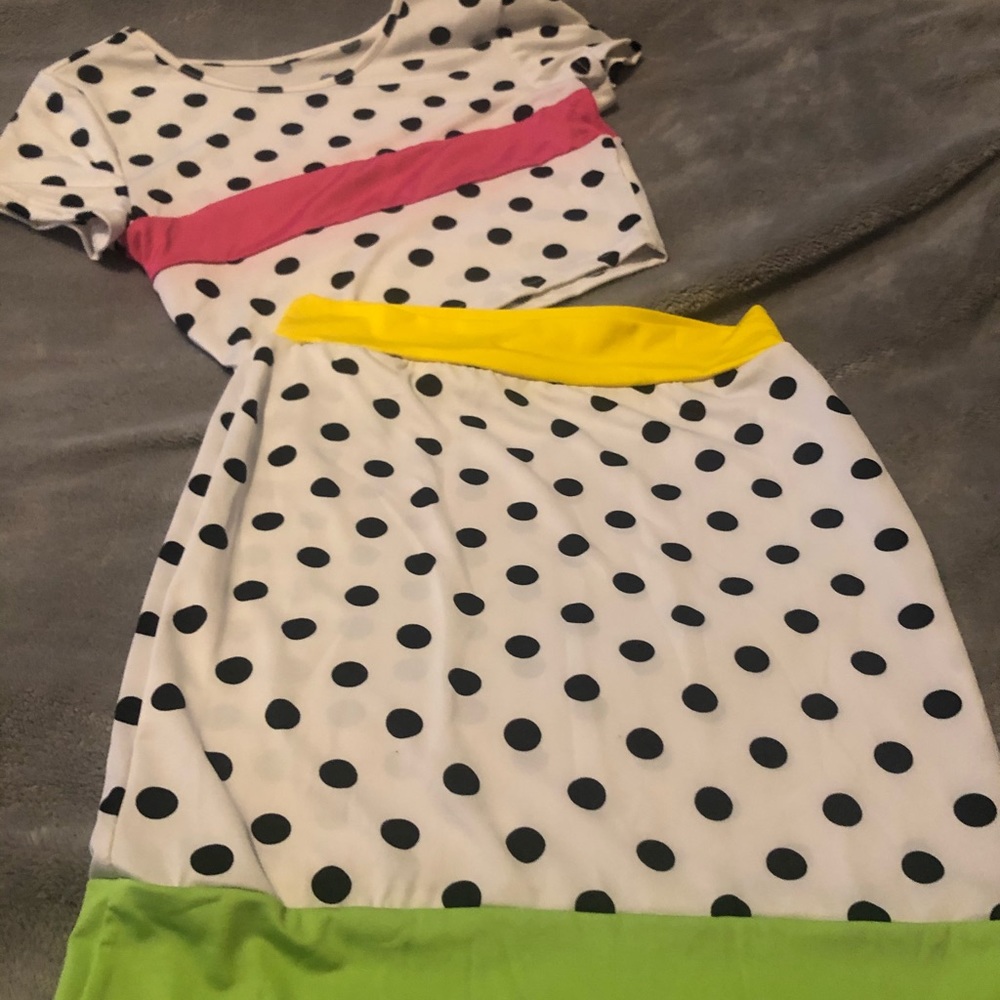 Crop top and skirt set